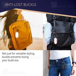 کاور محافظ سیلیکونی هندزفری سامسونگ Samsung Galaxy Buds / Buds Plus Silicone Case دارای قلاب آویز