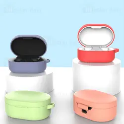 کاور محافظ سیلیکونی هندزفری شیائومی Xiaomi Redmi AirDots 3 Earphone Silicone Case دارای قلاب آویز