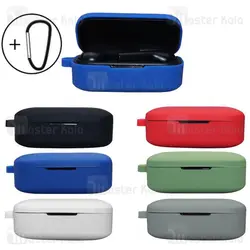 کاور محافظ سیلیکونی هندزفری کیو سی وای Xiaomi QCY T5 Earphone Silicone Case دارای قلاب آویز