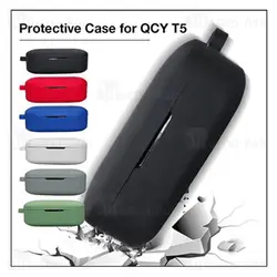 کاور محافظ سیلیکونی هندزفری کیو سی وای Xiaomi QCY T5 Earphone Silicone Case دارای قلاب آویز