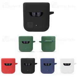 کاور محافظ سیلیکونی هندزفری کیو سی وای Xiaomi QCY T12 / T12S Earphone Silicone Case دارای قلاب آویز