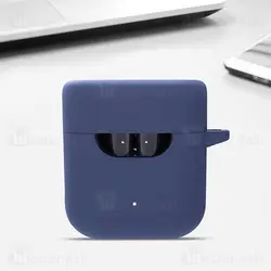 کاور محافظ سیلیکونی هندزفری کیو سی وای Xiaomi QCY T12 / T12S Earphone Silicone Case دارای قلاب آویز