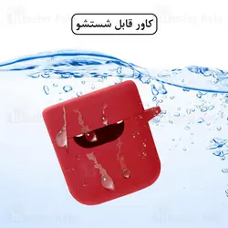 کاور محافظ سیلیکونی هندزفری کیو سی وای Xiaomi QCY T12 / T12S Earphone Silicone Case دارای قلاب آویز