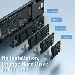 باکس درایو اس اس دی بیسوس Baseus Full Speed Series SSD Enclosure Type-C GEN2 CAYPH-F0G