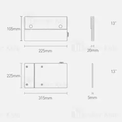 کیف لپ تاپ بیسوس Baseus Folding Series 13 Laptop Sleeve LBZD-A0G سایز 13 اینچ
