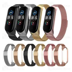 بند فلزی دستبند سلامتی شیائومی Xiaomi Mi Band 5 / 6 Stainless Steel Milanese Strap با قفل مگنتی