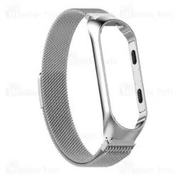 بند فلزی دستبند سلامتی شیائومی Xiaomi Mi Band 5 / 6 Stainless Steel Milanese Strap با قفل مگنتی