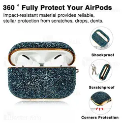 کاور ایرپاد پرو Apple AirPods Pro / Pro 2 Kingxbar Swarovski Crystal Fabric Series