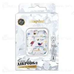 کاور ایرپاد Apple Airpods 1 / 2 Kingxbar Swarovski Fresh Series Magpie Thorn Birds