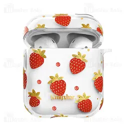 کاور ایرپاد Apple Airpods 1 / 2 Kingxbar Swarovski Fresh Series Strawberry