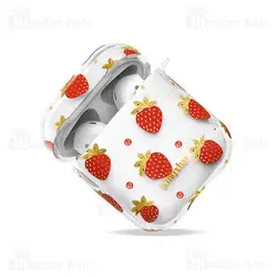 کاور ایرپاد Apple Airpods 1 / 2 Kingxbar Swarovski Fresh Series Strawberry