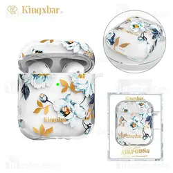 کاور ایرپاد Apple Airpods 1 / 2 Kingxbar Swarovski Fresh Series Gardenia