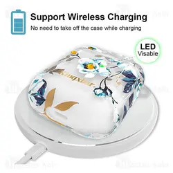 کاور ایرپاد Apple Airpods 1 / 2 Kingxbar Swarovski Fresh Series Gardenia