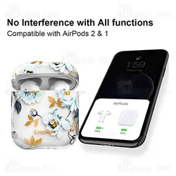 کاور ایرپاد Apple Airpods 1 / 2 Kingxbar Swarovski Fresh Series Gardenia