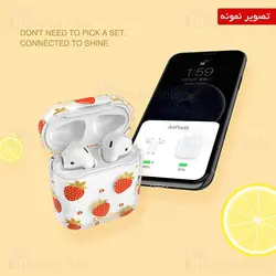 کاور ایرپاد Apple Airpods 1 / 2 Kingxbar Swarovski Fresh Series Gardenia