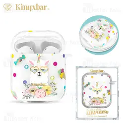 کاور ایرپاد Apple Airpods 1 / 2 Kingxbar Swarovski Adorkable Series Alpaca