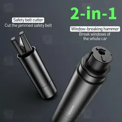 چکش اضطراری بیسوس Baseus Sharp Tool Safety Hammer CRSFH-0G دارای کاتر کمربند