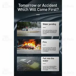 چکش اضطراری بیسوس Baseus Sharp Tool Safety Hammer CRSFH-0G دارای کاتر کمربند