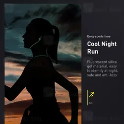 بند نگهدارنده اپل ایرپاد بیسوس Baseus ARAPPOD-BGY Fluorescent Ring Sports Silicone Lanyard Sleeve