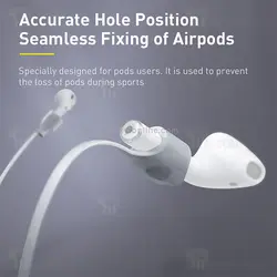 بند نگهدارنده اپل ایرپاد بیسوس Baseus ARAPPOD-BGY Fluorescent Ring Sports Silicone Lanyard Sleeve