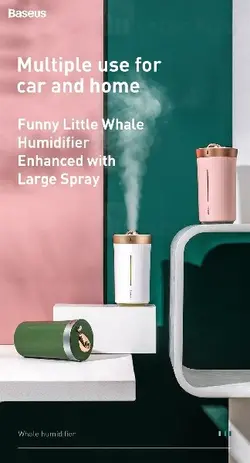 دستگاه بخور سرد و رطوبت ساز بیسوس Baseus Whale Car And Home Humidifier DHJY-02