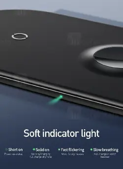 شارژر وایرلس بیسوس Baseus Smart 3in1 WX3IN1-B01 / C01 شارژ گوشی و اپل واچ و ایرپاد توان 18 وات