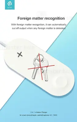 شارژر وایرلس دیویا Devia EA157 3 in 1 Wireless شارژ گوشی و اپل واچ و ایرپاد