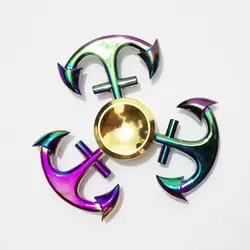 اسپینر فلزی طرح لنگر رنگین کمانی Fidget Spinner Metal Anchor Rainbow