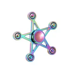 اسپینر فلزی طرح ستاره رنگین کمانی Fidget Spinner Star Metal Rainbow