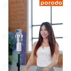گیمبال و استبلایزر موبایل پرودو Porodo 360 Rotating AI Tracking Mount PD-GAIFTGR با تشخیص حرکت