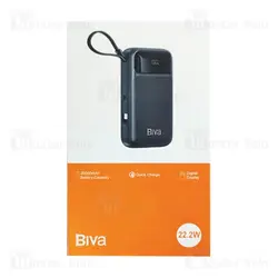 پاوربانک وایرلس 20000 بیوا Biva BP-017 توان 22.5 وات همراه کابل متصل