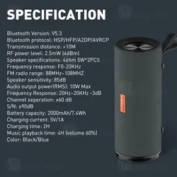 اسپیکر بلوتوث الدینیو Ldnio Bluetooth Speaker BTS13 توان 10 وات رم خور