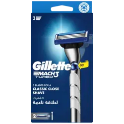 ژیلت مچ 3 توربو 2 یدک | Gillette MACH3 Turbo Men’s Razor - فروشگاه ناو فور یو