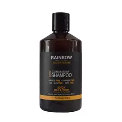 شامپو بوتاکس بدون سولفات رینبو Rainbow حاوی شیر و عسل مناسب موهای رنگ شده و خشک 500 میل