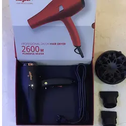 سشوار مگا اپ 2600Wسری D1 مشکی رنگmegaUP PROFESSIONAL SALON HAIR DRYER