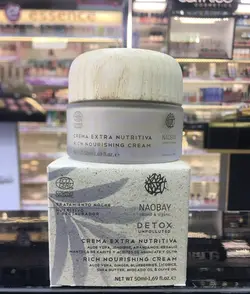 کرم نائوبی مغذی و روشن کننده پوست صورتNAOBAY DETOX RICH NOURISHINGحجم 50میل