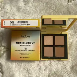 پالت کانتور هایلاتر 4رنگ تاپ فیسTOPFACE MAESTRO ACADEMY MINERALIST CONTOUR SCULPT 3 IN 1