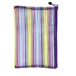 پوشه پارچه ای زیپ دار سایز A4 مدل توری شفاف