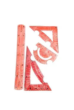 ست خط کش نقاله و گونیا ژله ای مدل flexy