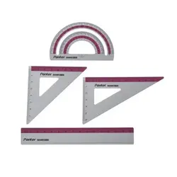 ست ۴ تکه خط کش و نقاله فلزی ۱۹۲۱ پنتر