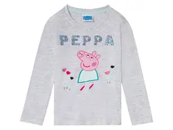 بلوز آستین بلند پولک برگردان  پپا پیگ طرح پپا