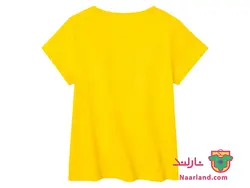 تیشرت نخی دخترانه لوپیلو (Lupilu) زرد طرح صدف