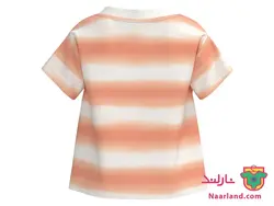 تیشرت نخی پسرانه لوپیلو (Lupilu) راه راه گلبهی سفید