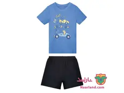 تیشرت شلوارک پسرانه لوپیلو ، پارچه سوزنی تابستانی ، طرح ماشین