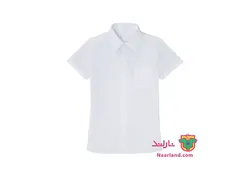 پیراهن آستین کوتاه پسرانه برند اسمارت آلمان ، سفید ساده