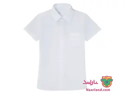 پیراهن آستین کوتاه پسرانه برند اسمارت آلمان ، سفید ساده