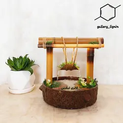 آبنما رومیزی طرح بارانی با نورپردازی LED - گالری لیگنین