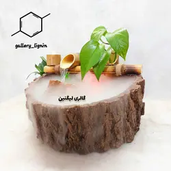 آبنمای رومیزی طرح درخت سرو(تنه ی درخت) - گالری لیگنین آبنمای خانگی فنگشویی طرح تنه ی درخت