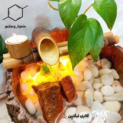 آبنمای رومیزی طرح درخت سرو(تنه ی درخت) - گالری لیگنین آبنمای خانگی فنگشویی طرح تنه ی درخت