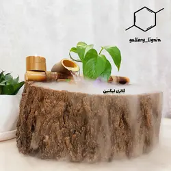 آبنمای رومیزی طرح درخت سرو(تنه ی درخت) - گالری لیگنین آبنمای خانگی فنگشویی طرح تنه ی درخت